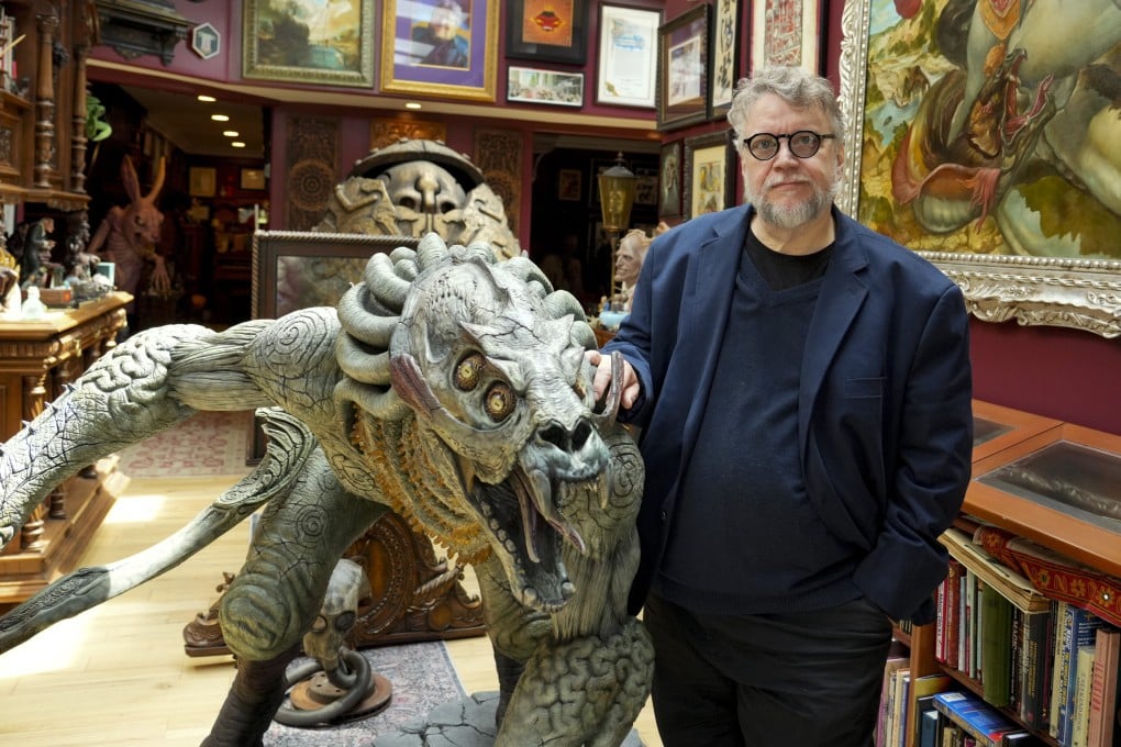 Guillermo del Toro poses for a photo at his “Bleak House”, which houses his lifelong collection of horror memorabilia, in Santa Monica, California. Photo: AP