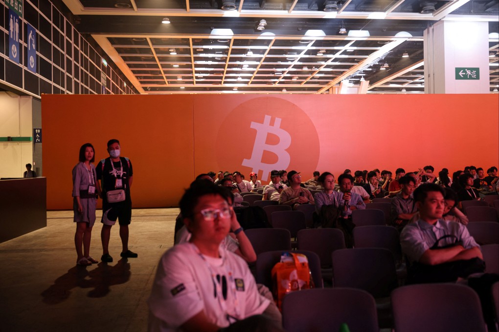 A forum during the Bitcoin Asia conference in Hong Kong on Thursday. Photo: Reuters