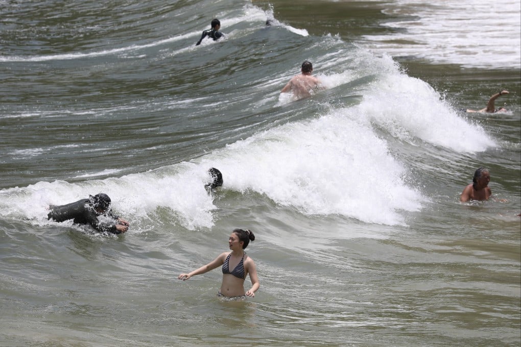 Big Wave Bay, the only beach on Hong Kong Island with rideable waves, has been a popular surfing spot for decades despite the public ban. Photo: Antony Dickson