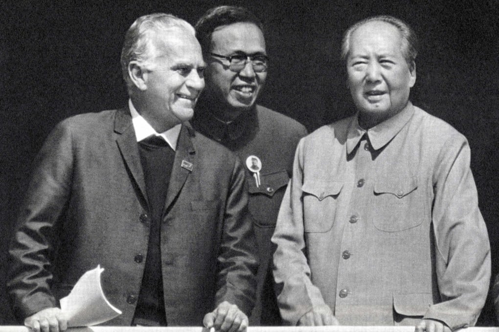 The book Red Star Over China by Edgar Snow (left) gave people in the West an understanding of Mao Zedong (right) and the Communist Party. Photo: AFP