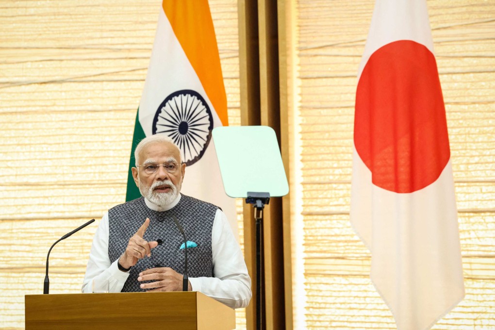 Indian Prime Minister Narendra Modi during a press conference in Tokyo on Friday. Photo: AFP