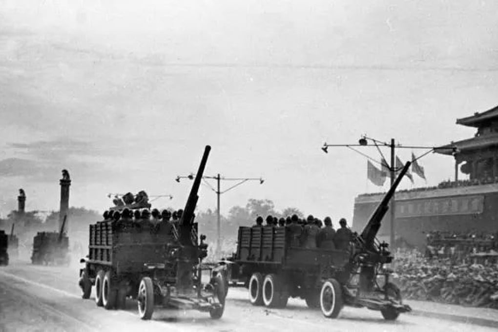 China’s first-ever military parade was held on October 1, 1949, the date of the proclamation of the People’s Republic. Photo: CCTV