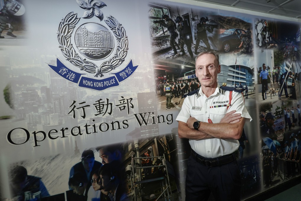 Interview with Assistant Commissioner of Police (Ops) of Hong Kong Police Force’s Department Operations Wing, David Jordan at Police HQ in Wan Chai. Photo: Karma Lo