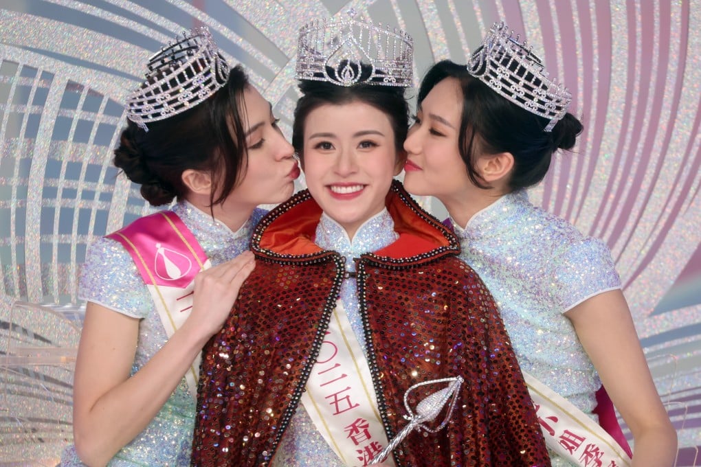 Miss Hong Kong Stacey Chan with first runner-up Angela Stanton (left) and second runner-up Jane Yuan. Photo: Edmond So