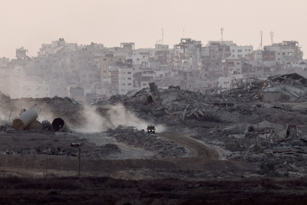 A military vehicle manoeuvres in Gaza. Photo: Reuters