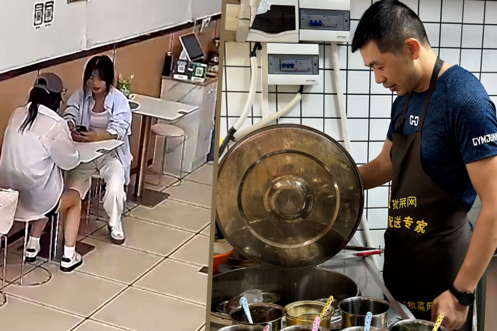 A Chinese snack eatery refunded a 13-yuan meal payment to two job-seeking women, moving many online. Photo: SCMP composite/Douyin