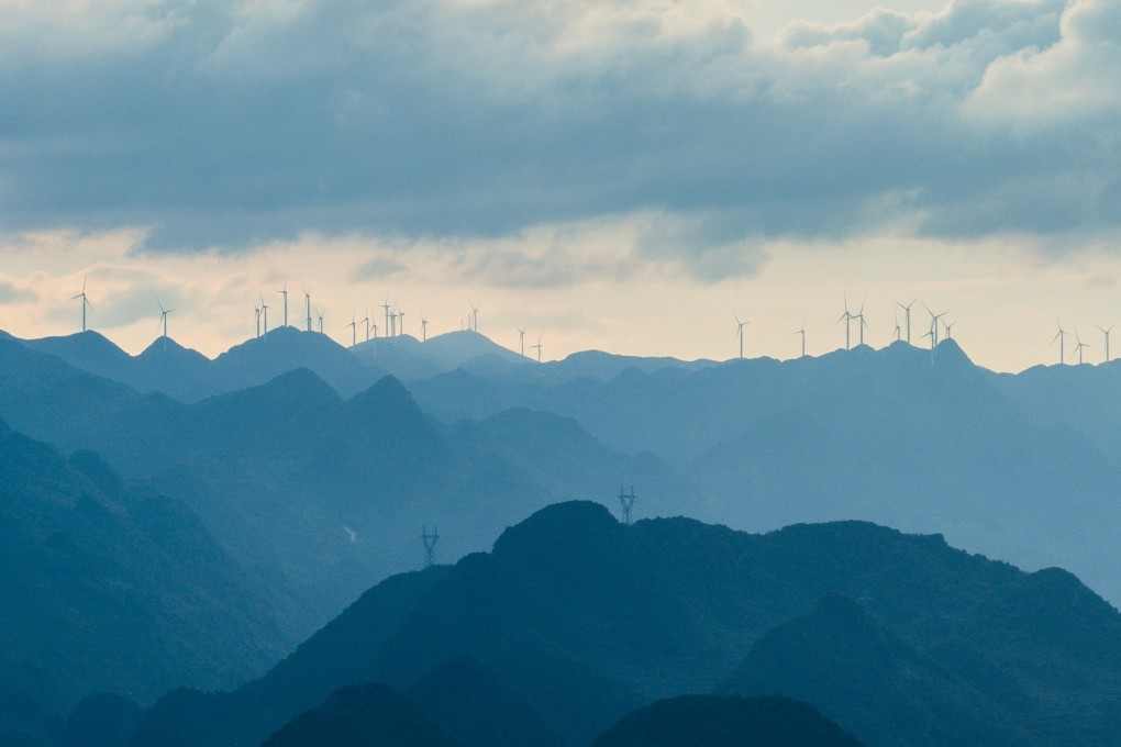 A photo taken on July 3, 2025, shows wind turbines on Meihua Mountain in Liupanshui, in southwest China’s Guizhou Province. Photo: Xinhua