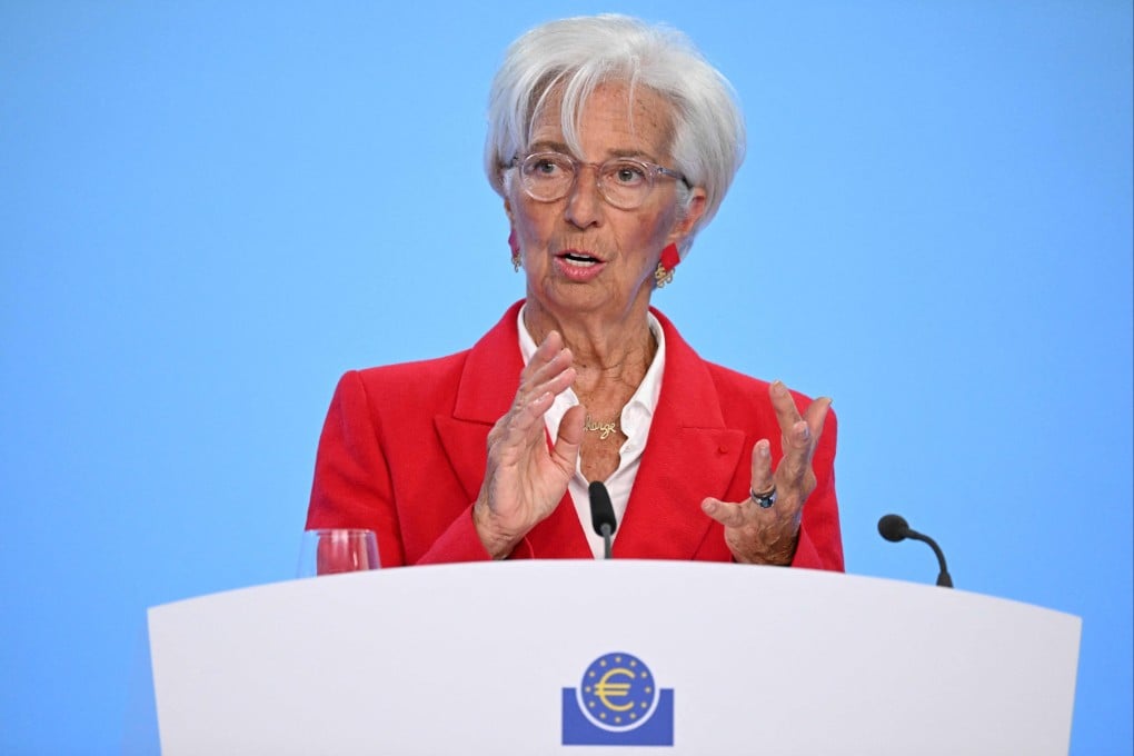 European Central Bank President Christine Lagarde addresses a press conference on the Eurozone’s monetary policy in Germany in June. Photo: AFP