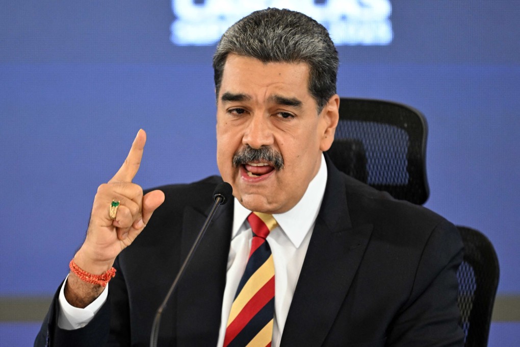 Venezuela’s President Nicolas Maduro during a press conference in Caracas on Monday. Photo: AFP