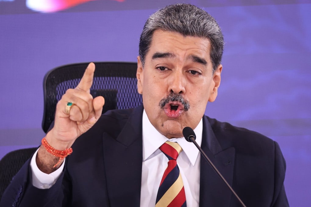 Venezuela President Nicolas Maduro at a press conference on Monday. Photo: Getty Images via TNS