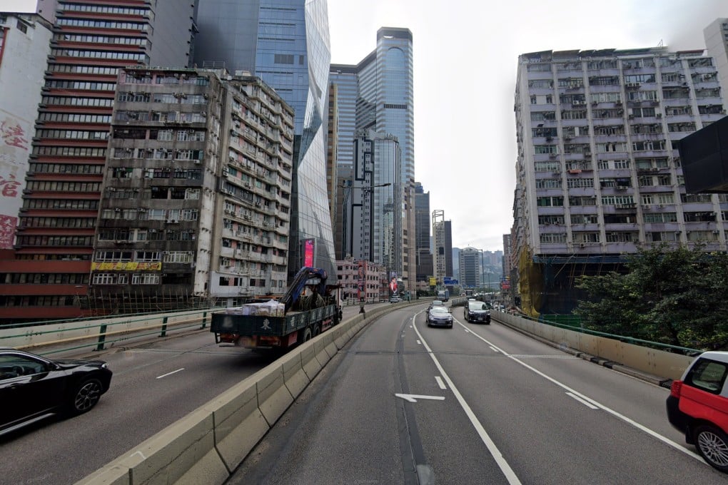 The act occurred as the taxi drove along the Canal Road Flyover. Photo: Google