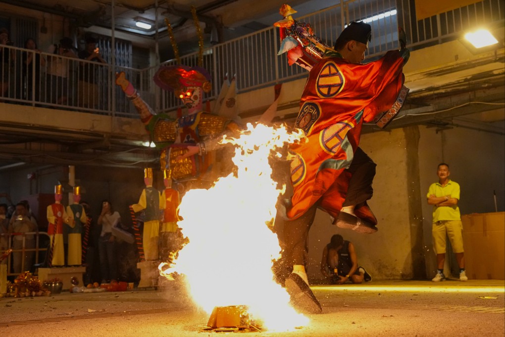 Hungry Ghost Festival rituals are held at Wah Fu Estate in Pok Fu Lam, Hong Kong, on August 31, 2025. Photo: Karma Lo