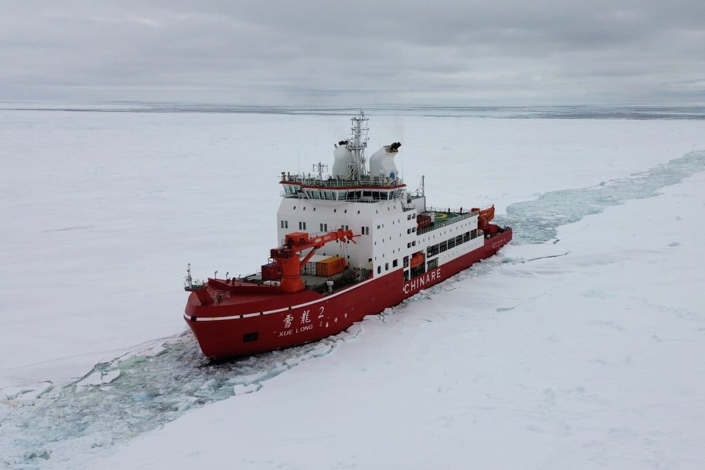 China’s icebreaker Xuelong 2 ploughs a waterway on December 3, 2023. Photo: Xinhua