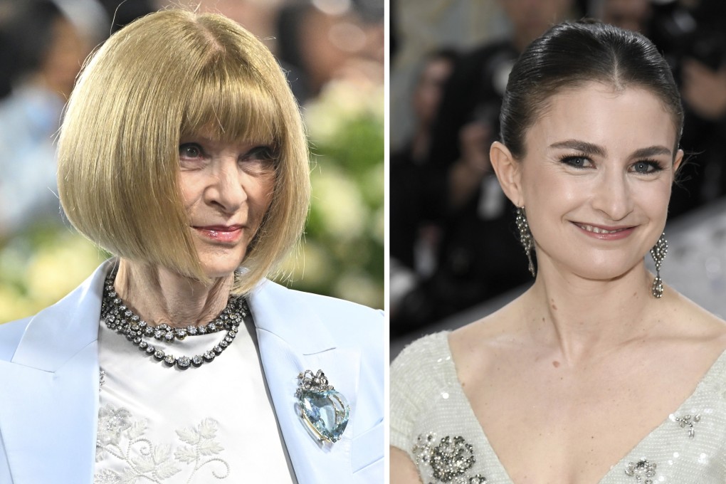 Anna Wintour appears at The Metropolitan Museum of Art’s Costume Institute benefit gala (left) and Chloe Malle appears at The Metropolitan Museum of Art’s Costume Institute benefit gala in May. Photo: AP