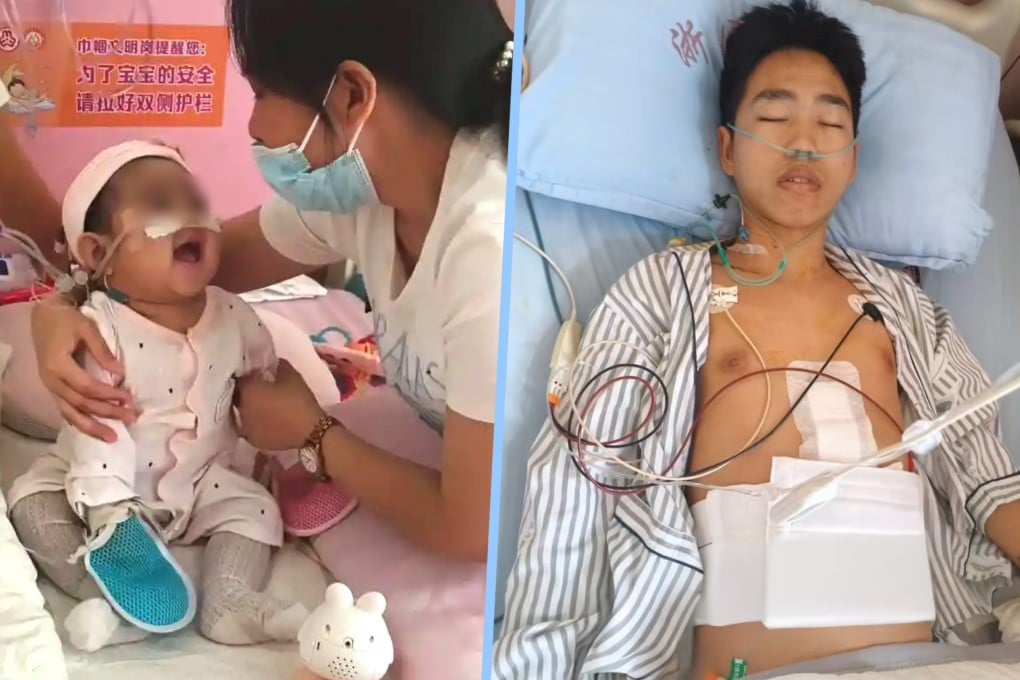 A young Chinese father has moved many people after donating part of his liver to save his baby daughter who was diagnosed with liver disease. Photo: SCMP composite/Baidu/Douyin