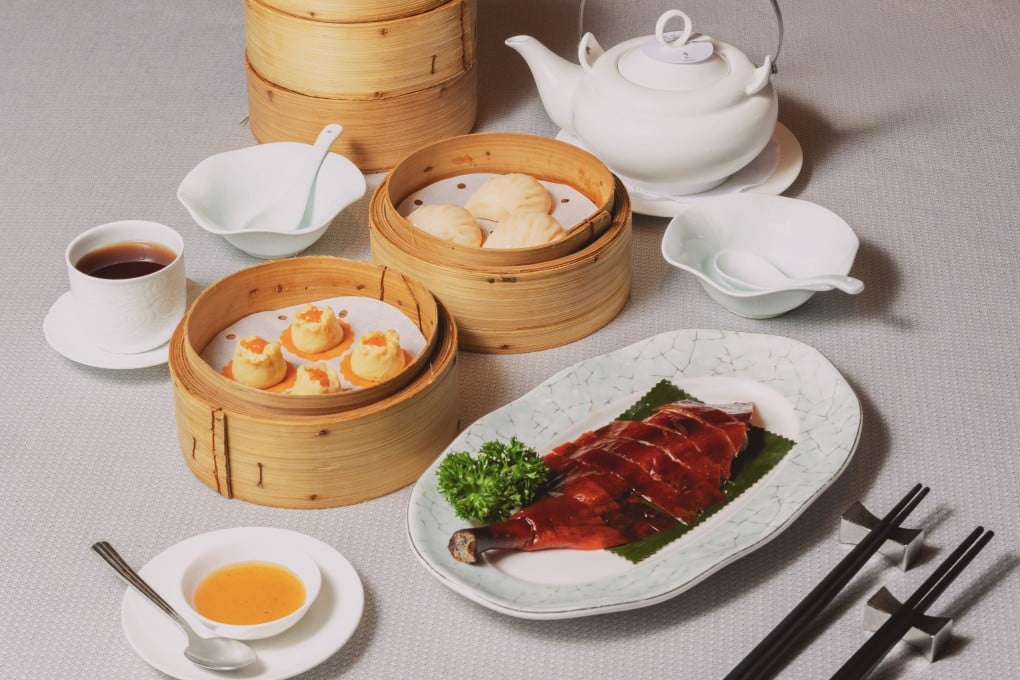 Siu mai, har gow and roast goose leg from Yung Kee’s soft-meal menu. Photo: Jocelyn Tam