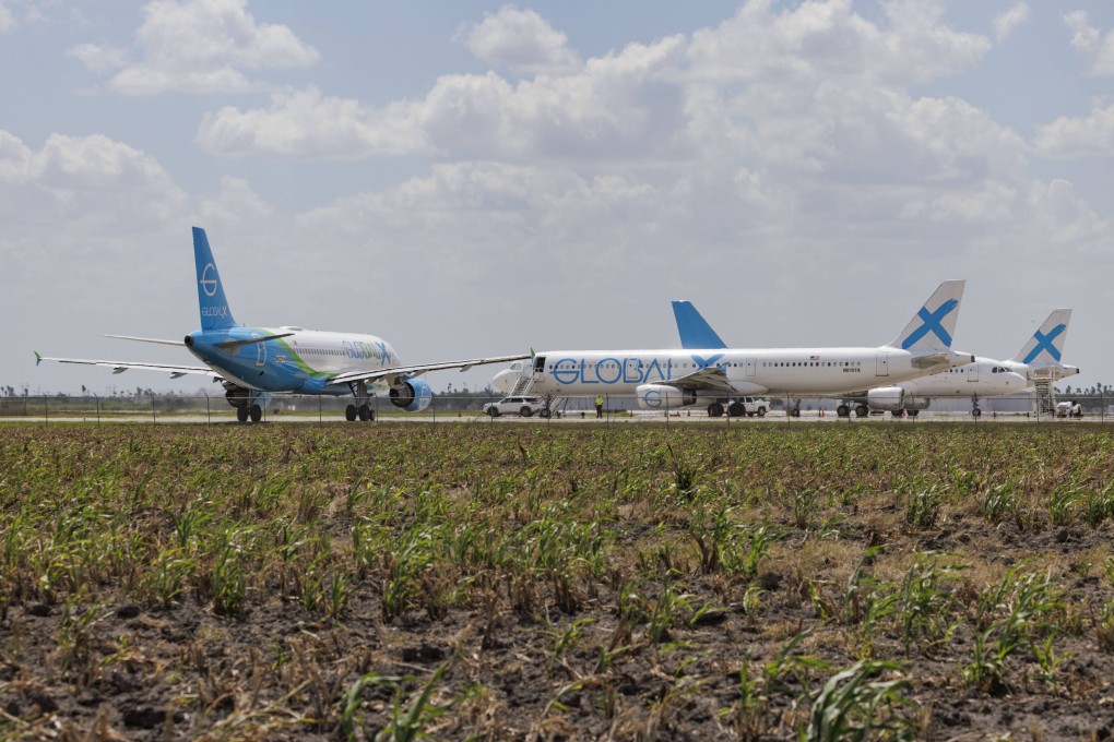 Planes used for deportation flights in Harlingen, Texas. Photo: AP