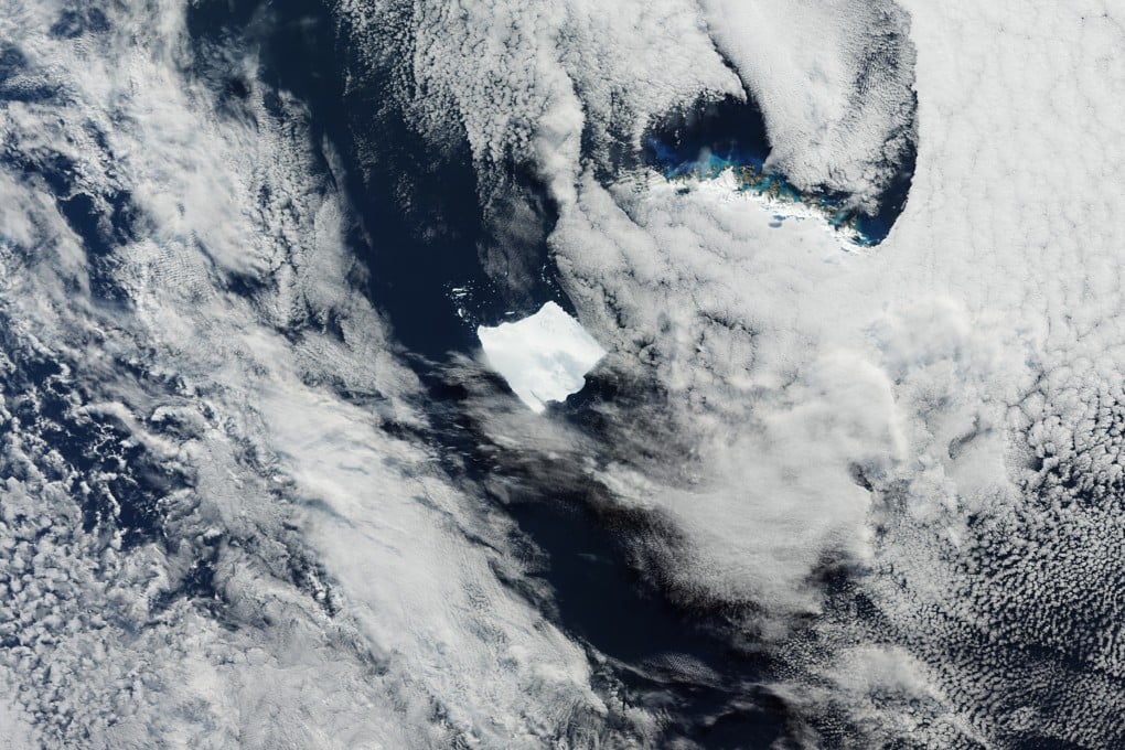 A satellite image of iceberg A23a in the South Atlantic on April 5, 2025. Photo: European Space Agency