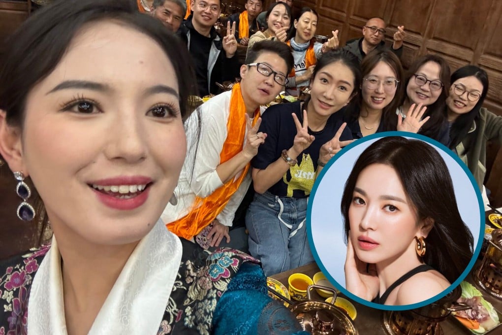 A Tibetan woman who resembles Korean actress Song Hye-kyo has made visitors flock to the Shangri-La restaurant where she works. Photo: SCMP composite/solomag.ca/IG@kyo1122