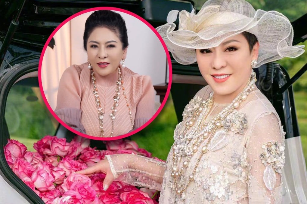 Hong Kong film producer Tiffany Chen, who is also known as Madam Heung, is offering social skills courses for US$55 and has generated more than US$280,000 in sales. Photo: SCMP composite/Douyin/Weibo