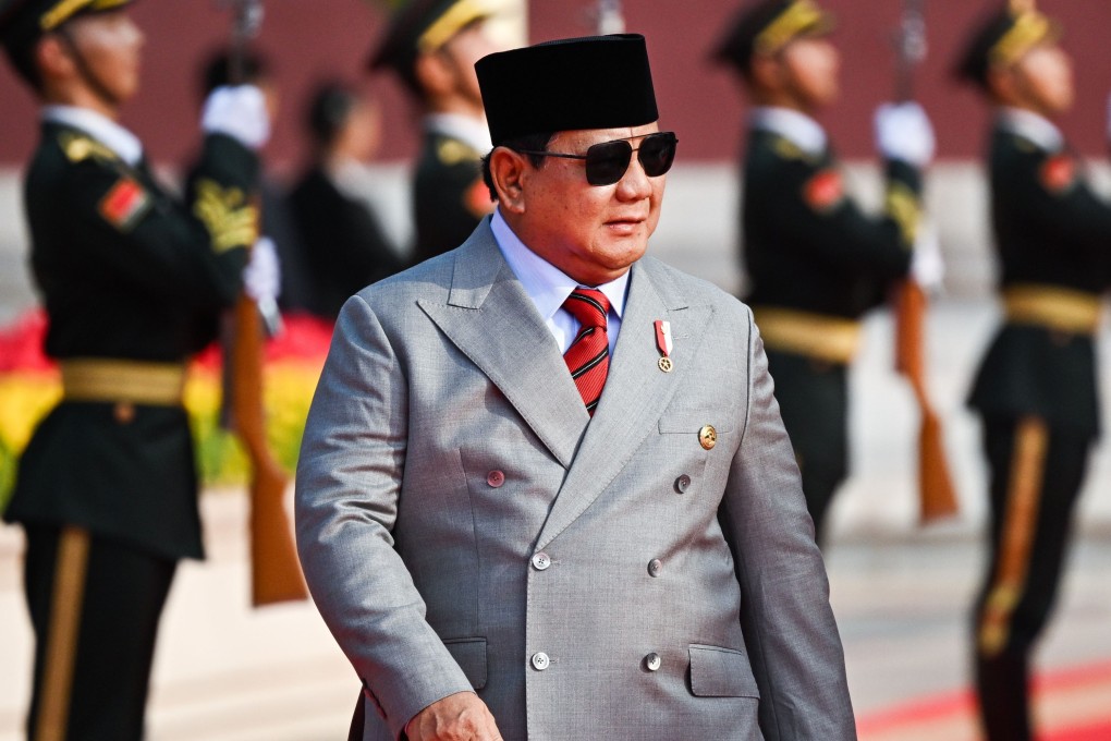 Indonesia’s President Prabowo Subianto arrives for a military parade marking the 80th anniversary of China’s victory over Japan on Wednesday. Photo: dpa