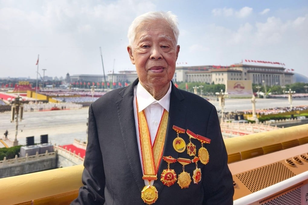 Hong Kong war veteran Lo King-fai, 94, was honoured at the Victory Day military parade in Beijing on Wednesday. Photo: Handout