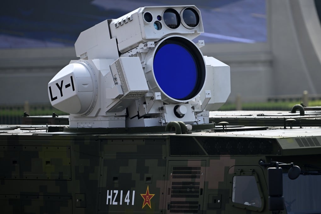 The ship-based LY-1 laser weapon is unveiled during the military parade in Beijing on Wednesday. The event highlighted the growing capacity of the PLA to harness emerging technologies, adapt to the evolving character of warfare, and prevail in future conflicts, according to experts. Photo: Xinhua
