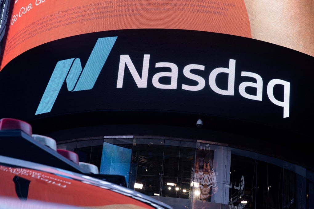 The Nasdaq logo is displayed at the Nasdaq Market site in Times Square, New York. Photo: Reuters