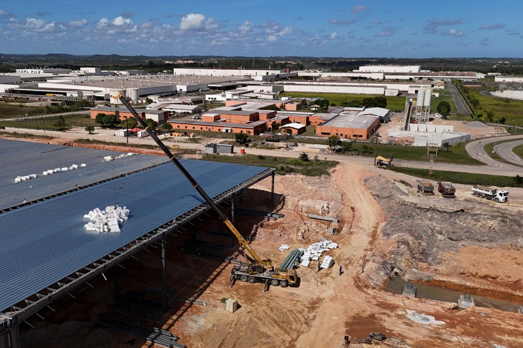 A drone view shows BYD’s new electric vehicle (EV) factory’s construction site in Camacari, Brazil, in December 2024. Photo: Reuters