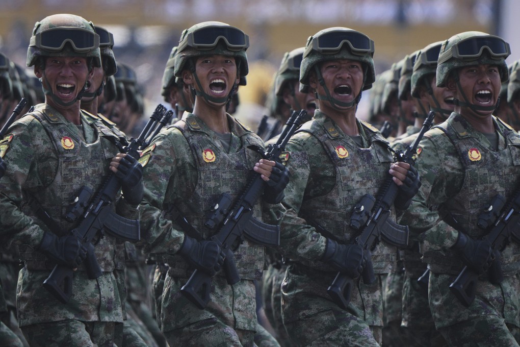 Military personnel take part in a parade in Beijing on Wednesday to commemorate the 80th anniversary of Japan’s World War II surrender. Photo: AP