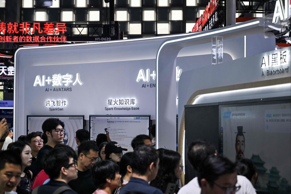 Attendees at the World Artificial Intelligence Conference in Shanghai, July 28, 2025. Photo: AFP
