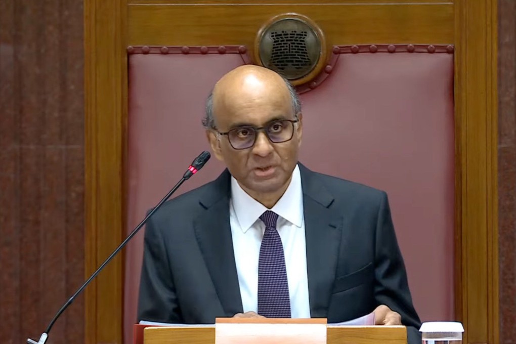 President Tharman Shanmugaratnam speaks at the opening of the 15th parliament in Singapore on Friday. Photo: Handout