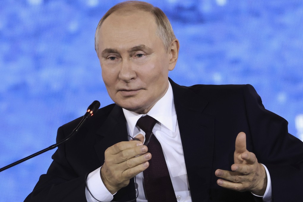 Russian President Vladimir Putin speaking at the Eastern Economic Forum in Vladivostok, Russia on Friday. Photo: Roscongress Foundation via AP