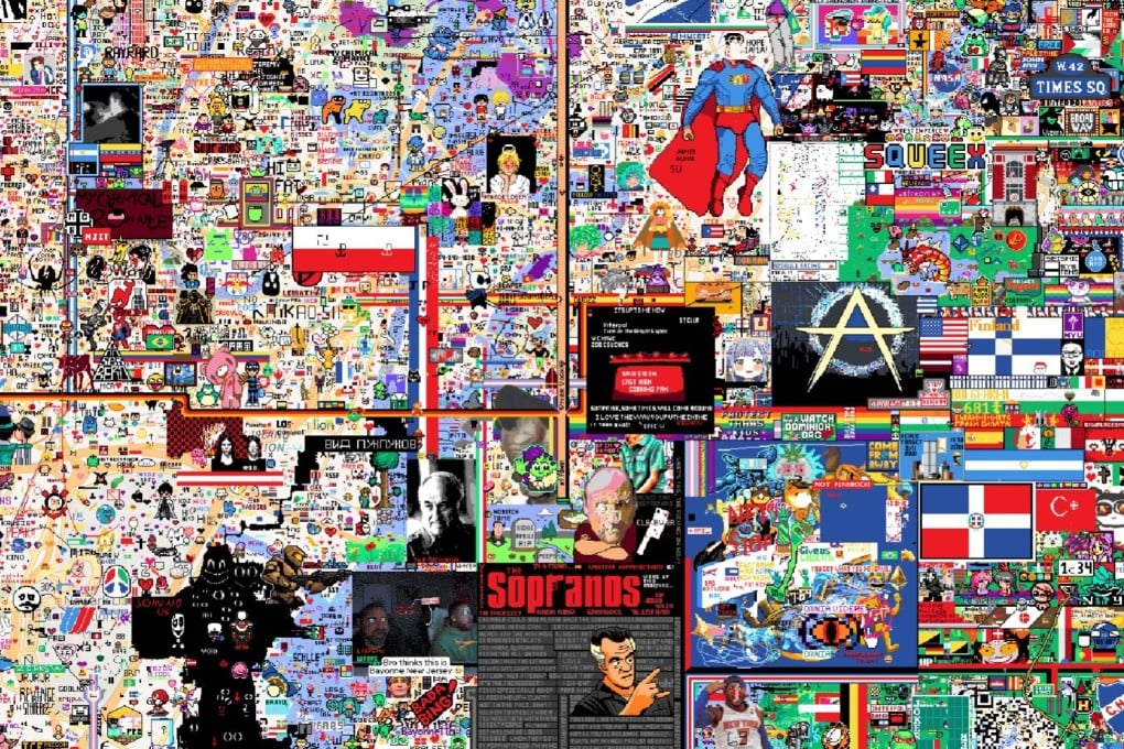 The landing page of Wplace, an online collaborative digital canvas that has already drawn more than 10 million users since launching in July. Photo: Wplace