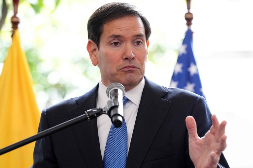 US Secretary of State Marco Rubio speaks during a press conference at Carondelet Presidential Palace in Quito, Ecuador, on Thursday. Photo: AFP