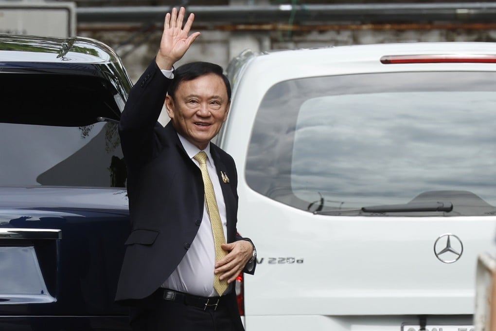 Former Thai prime minister Thaksin Shinawatra arrives at the Criminal Court in Bangkok on August 22. Photo: EPA