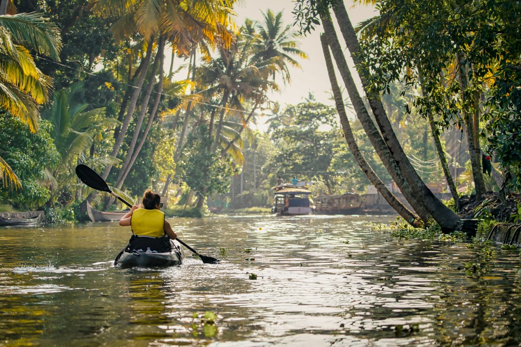 Kayaking is a popular way to explore Kerala’s famed backwaters. Photo: Shutterstock