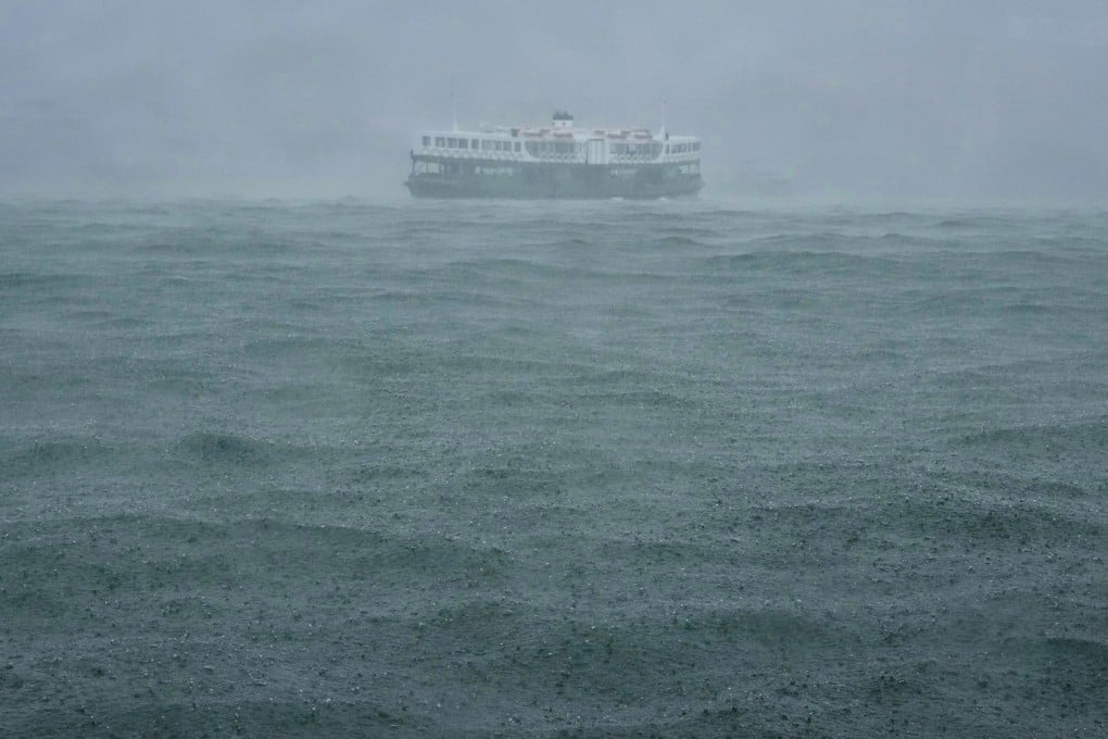 Some ferry services have been suspended in Hong Kong, with the No 3 typhoon signal in force for the rest of Sunday. Photo: Karma Lo