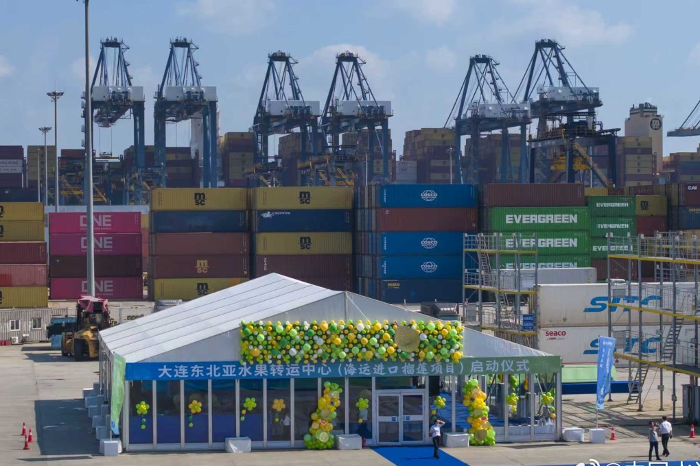 Liaoning Port Group, part of which operates the major sea terminal in Dalian, kicked off construction of the Dalian Northeast Asia Fruit Transit Centre in late August. Photo: handout