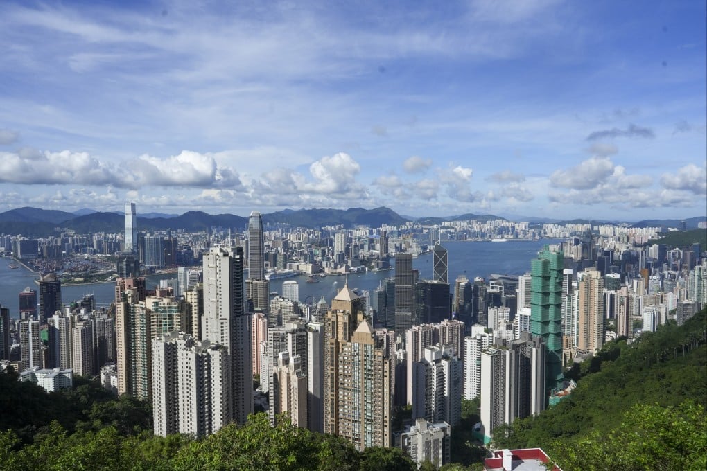 Hong Kong office and residential buildings are seen from The Peak on August 31, 2025. Photo: Sun Yeung