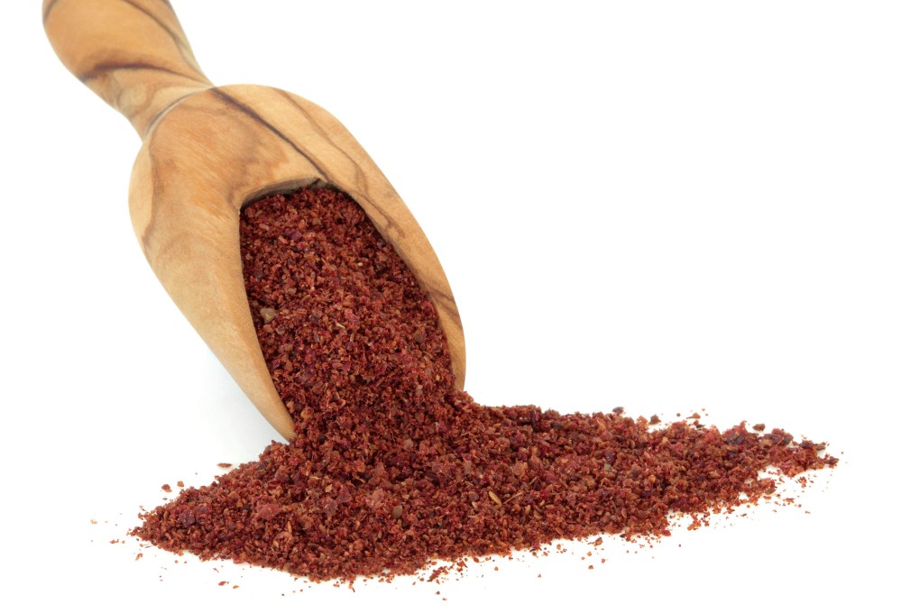 Sumac is red but sour rather than sweet or spicy. The spice complements various foods from dairy products to legumes and is used in many Middle Eastern dishes. Photo: Shutterstock
