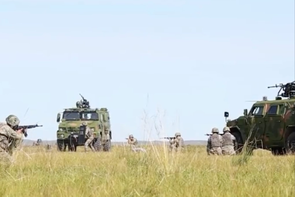 The “Border Defence Cooperation 2025” exercise is held in China’s Inner Mongolia autonomous region, near the border with Russia and Mongolia. Photo: CCTV