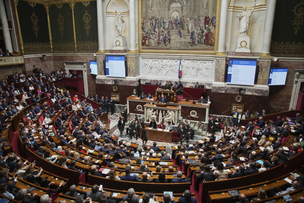 French Prime Minister Francois Bayrou addresses the National Assembly, prior to a parliamentary confidence vote. Photo: AP