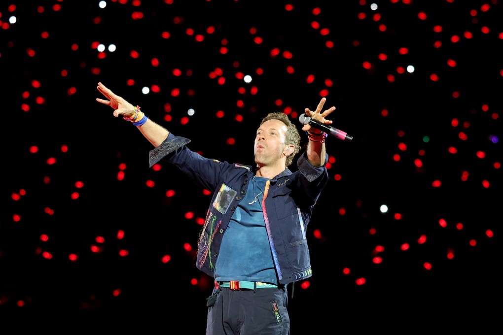 Chris Martin of Coldplay performing in Las Vegas in June. File photo: TNS