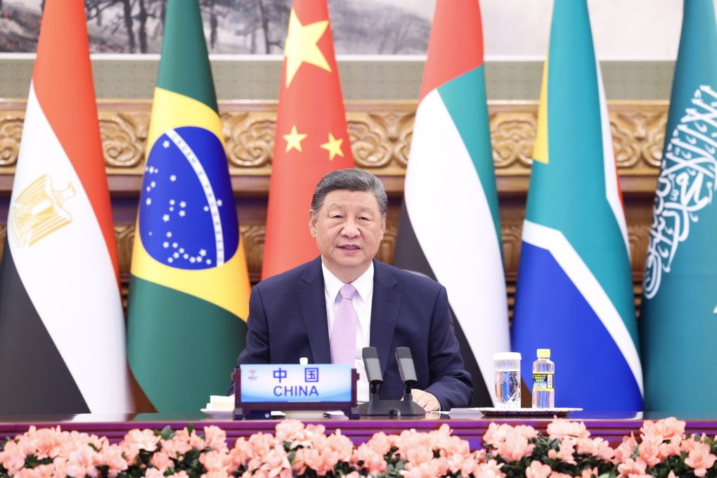 Chinese President Xi Jinping addresses a virtual Brics Summit on September 8. Photo: Xinhua
