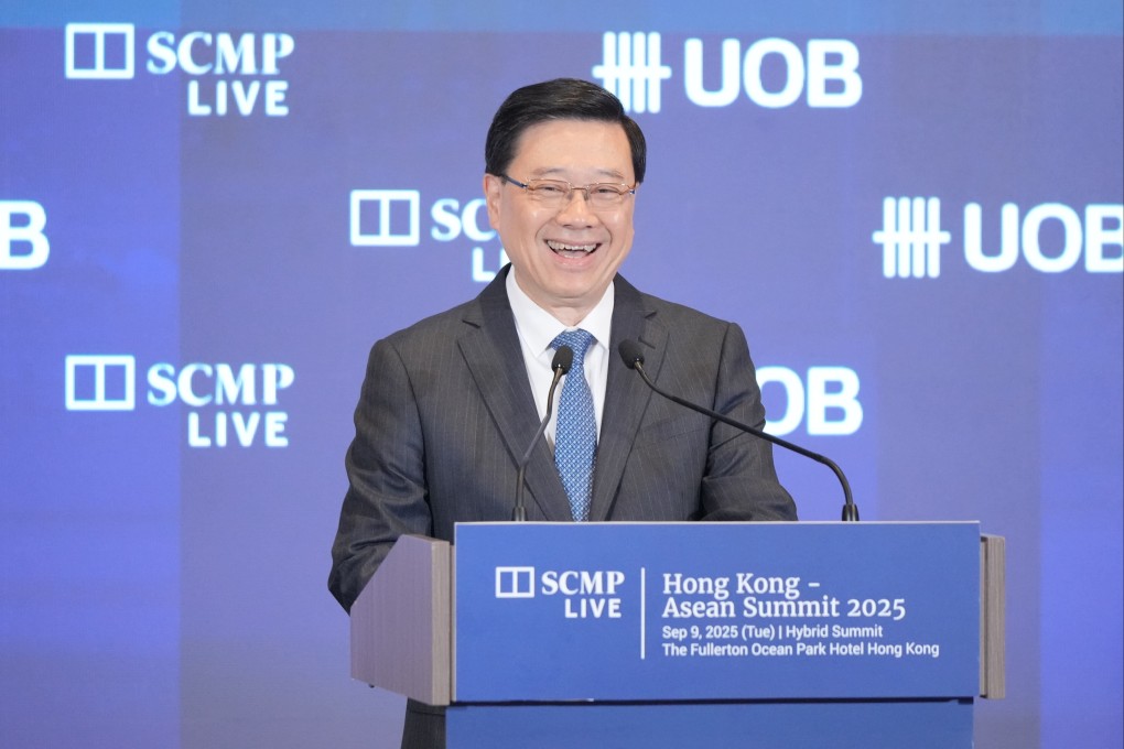 Chief Executive John Lee at the Post’s Hong Kong-Asean Summit on Tuesday. Photo: May Tse