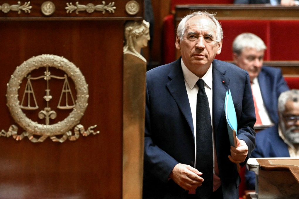 French Prime Minister Francois Bayrou before a speech and a confidence vote in Paris on Monday. Photo: TNS