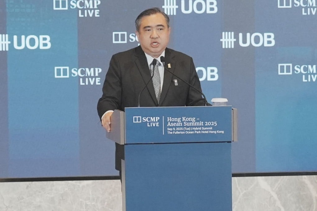 Malaysian Transport Minister Anthony Loke speaks at the Hong Kong-Asean Summit 2025 on Tuesday. Photo: May Tse