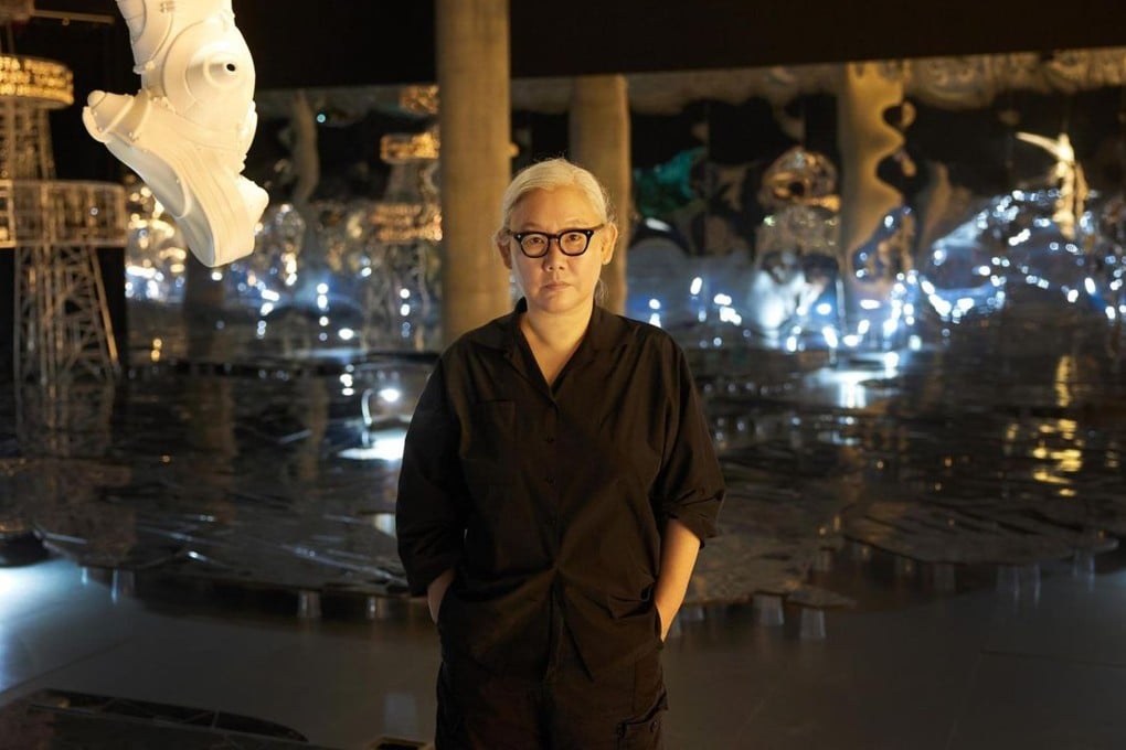 Korean artist Lee Bul is photographed at her new exhibition, “Lee Bul: From 1998 to Now”, a mid-career survey at the Leeum Museum of Art in Seoul, South Korea. Photo: Leeum Museum of Art