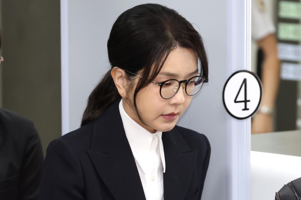 South Korea’s former first lady Kim Keon-hee, wife of ex-president Yoon Suk-yeol, is seen at Seoul Central District Court last month. Photo: Newsis/Xinhua